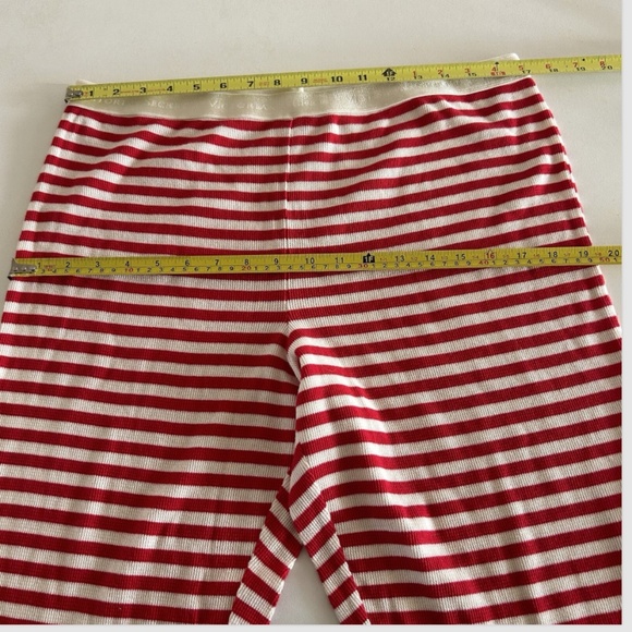 New Victoria’s Secret XL Stretch Thermal Pajama Set Candy Cane Stripe Red White - Picture 9 of 13